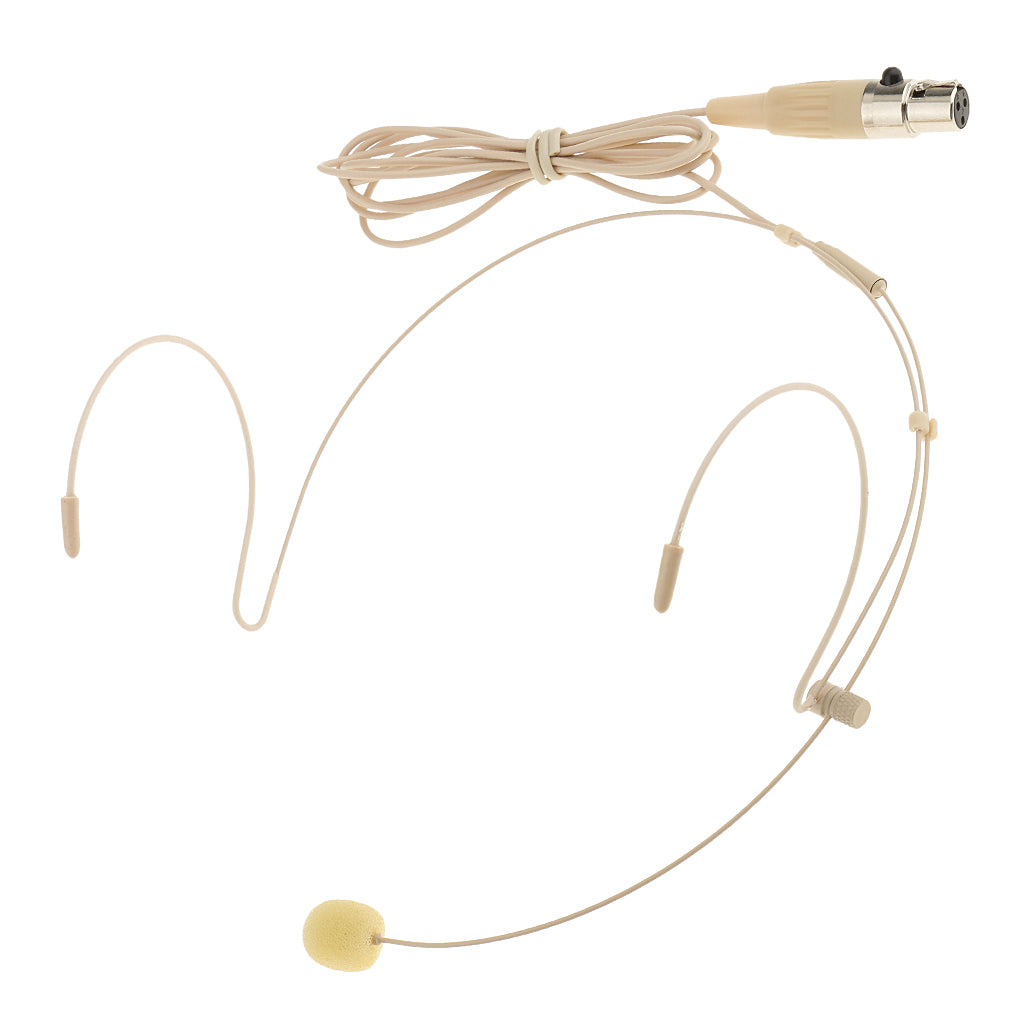 Professional Ear Hook Wired Headset / Headworn Microphone Skin Color 3Pin