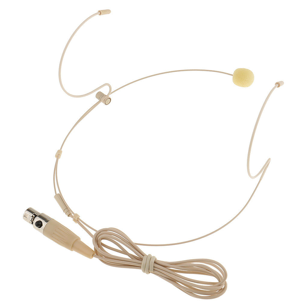 Professional Ear Hook Wired Headset / Headworn Microphone Skin Color 3Pin