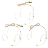 Professional Ear Hook Wired Headset / Headworn Microphone Skin Color 3Pin