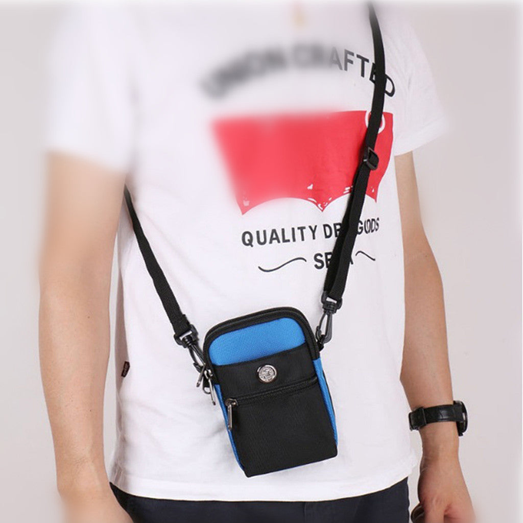 Waist Belt Bum Bag Sport Travelling Cell Phone Case Cover Purse Pouch black