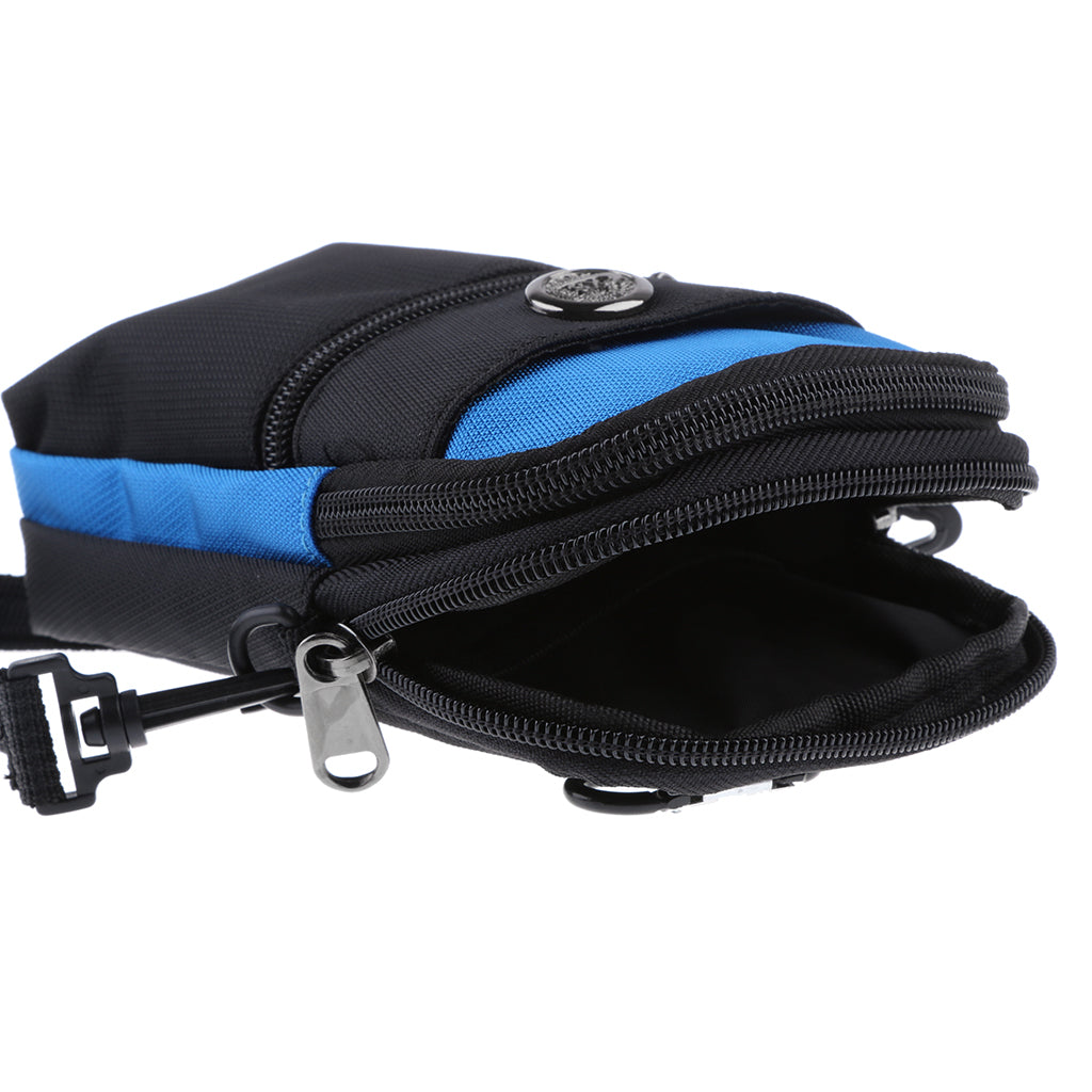 Waist Belt Bum Bag Sport Travelling Cell Phone Case Cover Purse Pouch blue