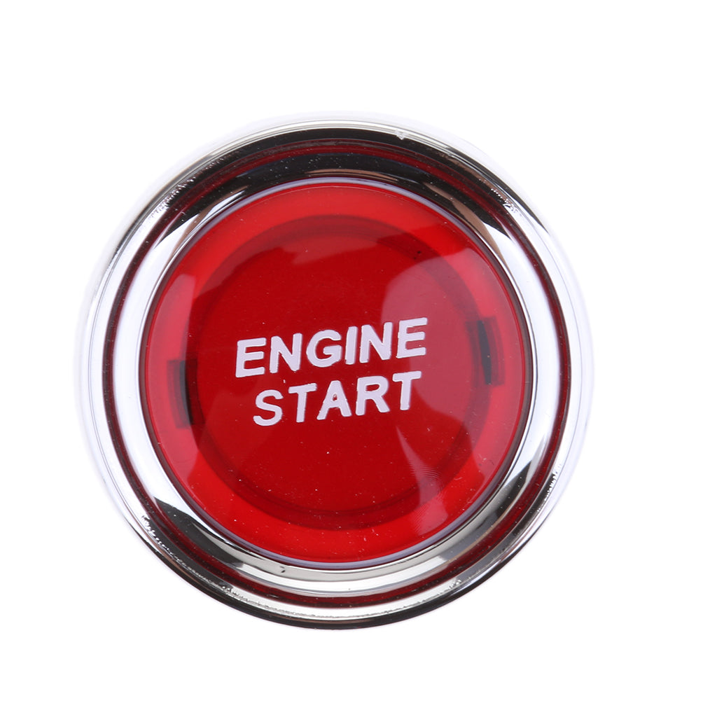 Car Engine Start Push Button Switch Red LED Illumination Ignition Starter