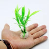 10pcs Artificial Aquatic Plant Plastic Grass Fish Tank Aquarium Decor-Green