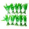 10pcs Artificial Aquatic Plant Plastic Grass Fish Tank Aquarium Decor-Green