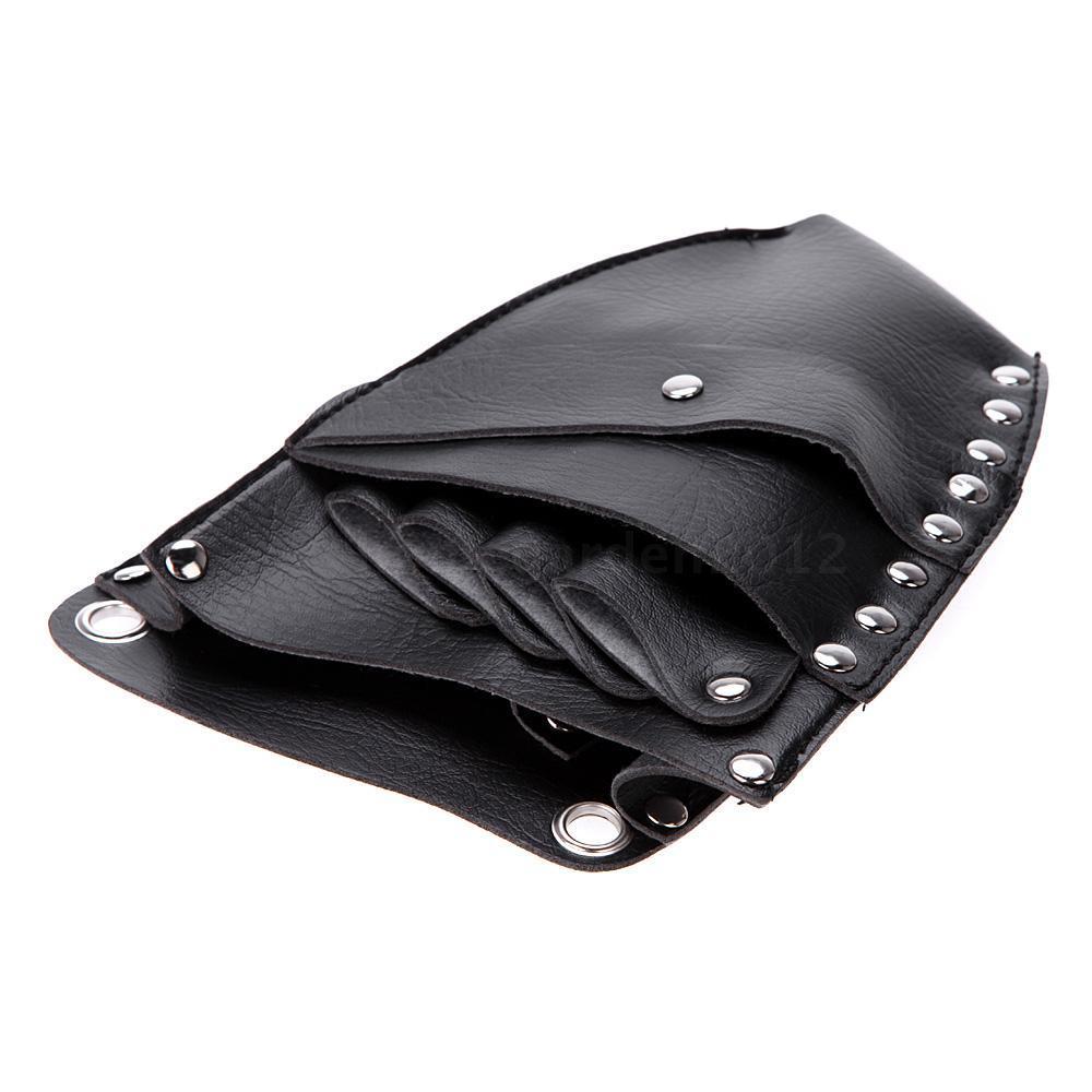 Hair Cutting & Thinning Scissors Hairdressing Case Holster Bag PU Leather