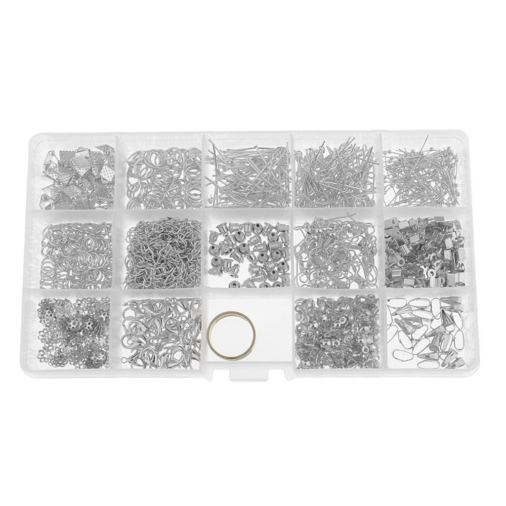 Jewelry Making Starter Kit Tool Findings Components Storage Box Grey