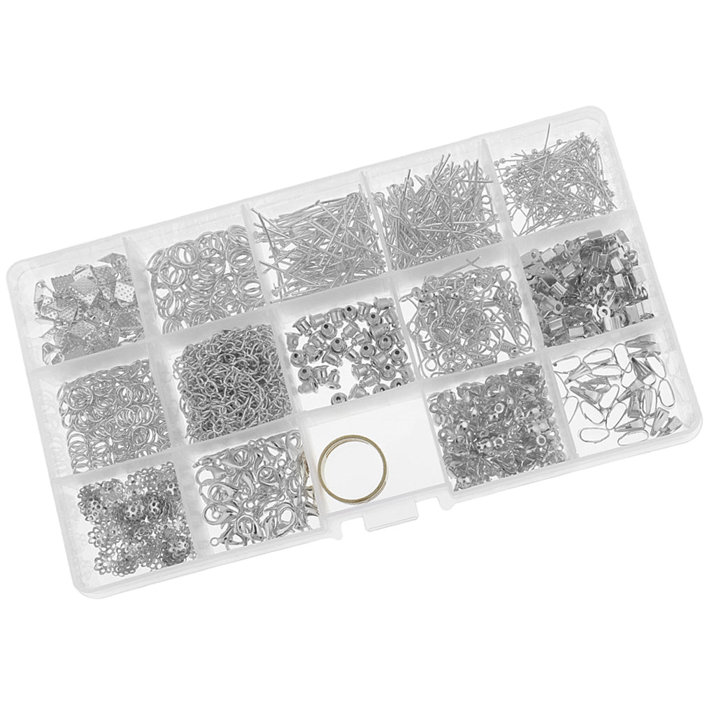 Jewelry Making Starter Kit Tool Findings Components Storage Box Grey