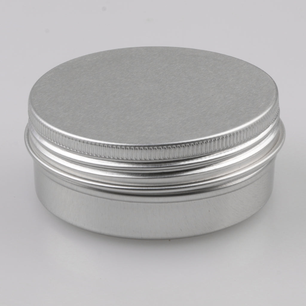 lot 12 Aluminum Round Screw Lid Cosmetic Lip Balm Tins Container 60g (2oz)