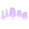 6 Piece Silicone Anti Cellulite Massage Vacuum Cupping Body Facial Cup Purple