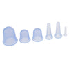 6 Piece Silicone Anti Cellulite Massage Vacuum Cupping Body Facial Cup Blue