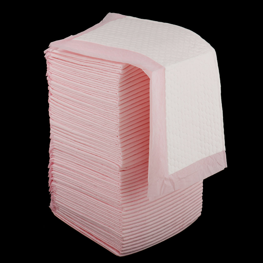 50 Pieces Adult Urinary Incontinence Disposable Bed Underpads 45x33cm Pink