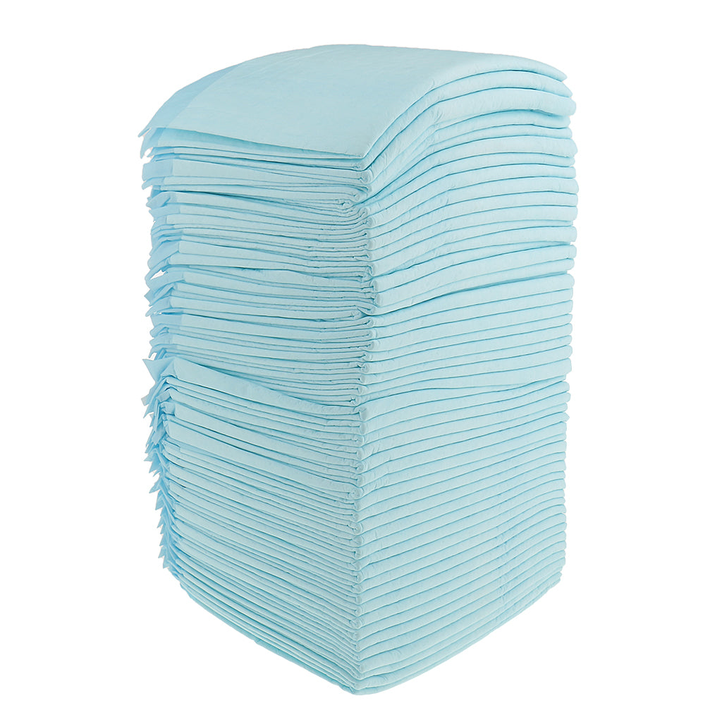 50 Pieces Adult Urinary Incontinence Disposable Bed Underpads 45x33cm Blue