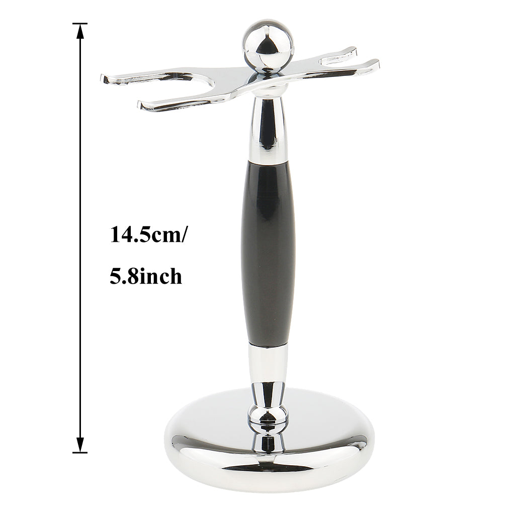 Men Barber Alloy Shaving Brush Safety Razor Holder Rack Stand 2 Prongs #1