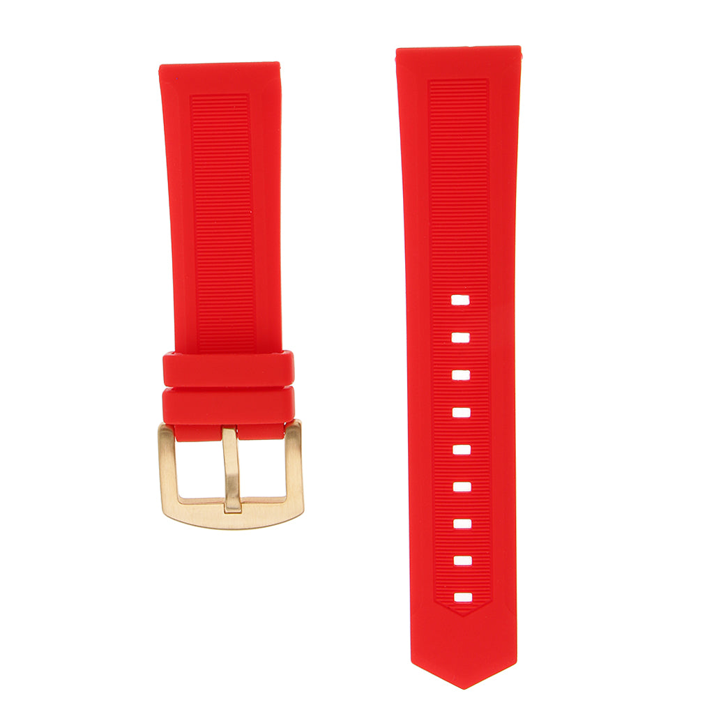 19/20/21/22/24mm Red Silicone Sport Watch Band Replacement Wristband 21mm