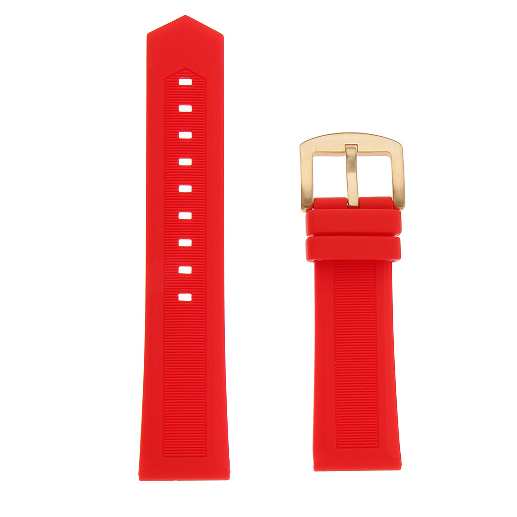 19/20/21/22/24mm Red Silicone Sport Watch Band Replacement Wristband 21mm