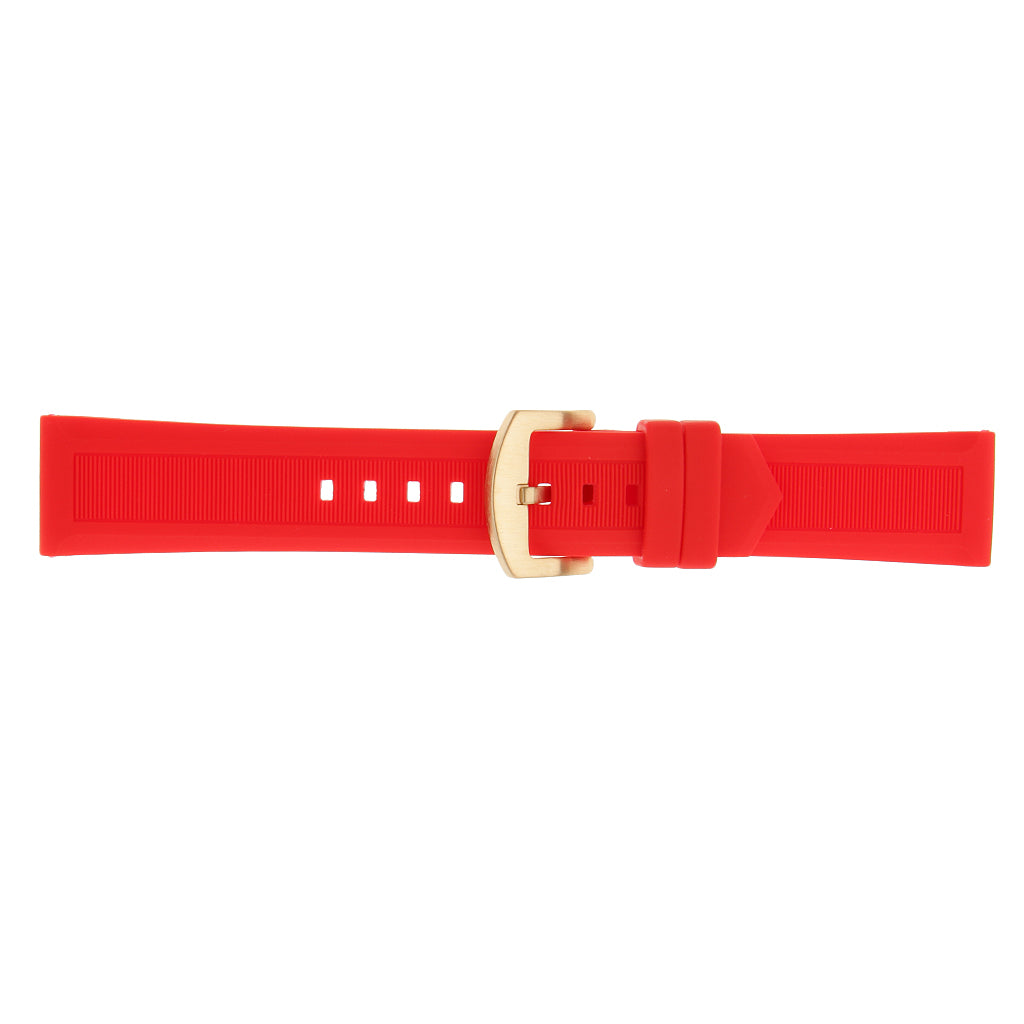 19/20/21/22/24mm Red Silicone Sport Watch Band Replacement Wristband 21mm