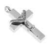 Cross Crystal Stainless Steel Urn Cremation Family Keepsake Pendant Dad