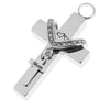 Cross Crystal Stainless Steel Urn Cremation Family Keepsake Pendant Mom