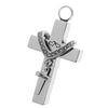 Cross Crystal Stainless Steel Urn Cremation Family Keepsake Pendant Mom