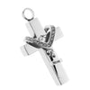 Cross Crystal Stainless Steel Urn Cremation Family Keepsake Pendant Mom