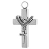 Cross Crystal Stainless Steel Urn Cremation Family Keepsake Pendant Brother