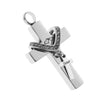 Cross Crystal Stainless Steel Urn Cremation Family Keepsake Pendant Sister