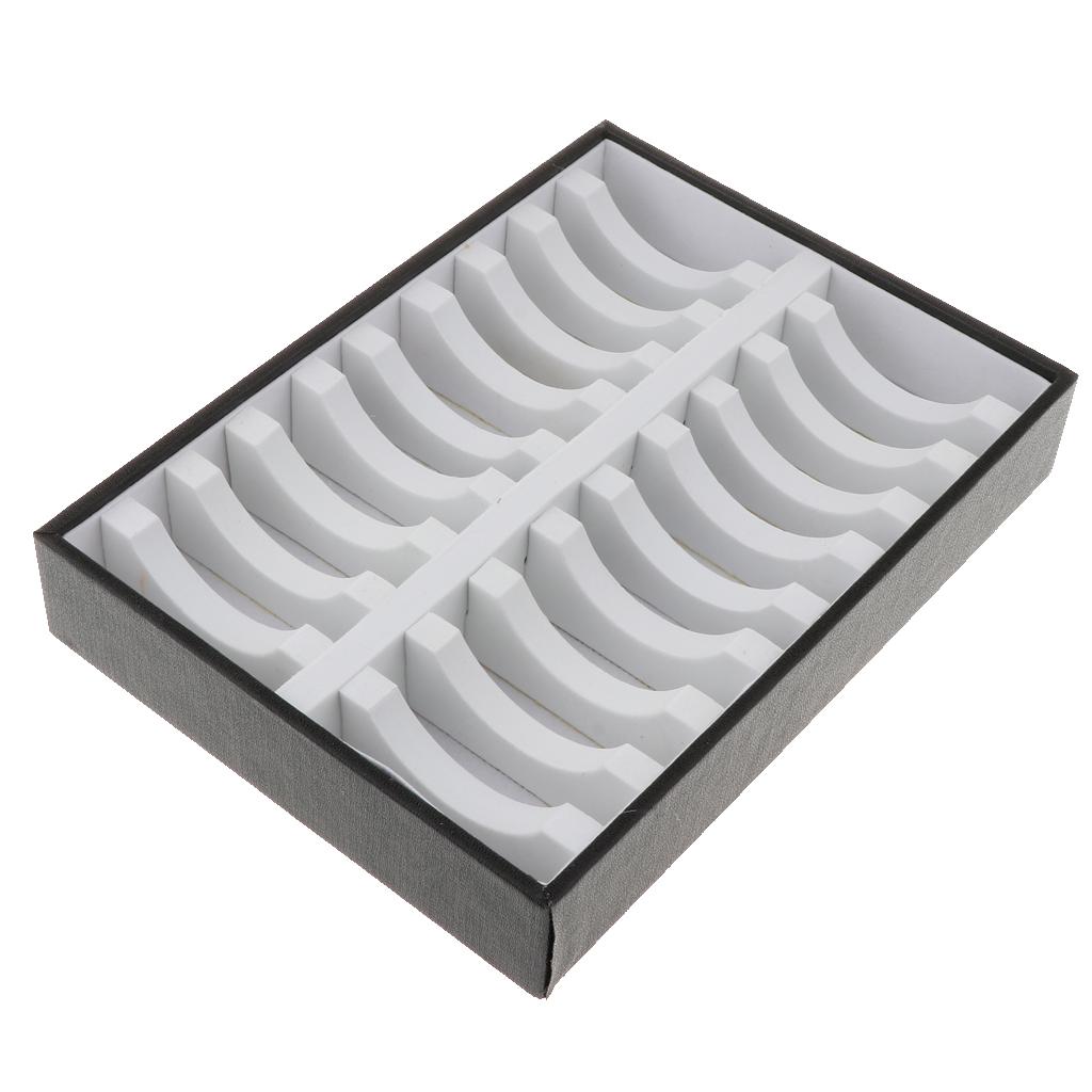 Bangle Bracelet Trays with 20 Slot Inserts for Jewelry Display Holder White