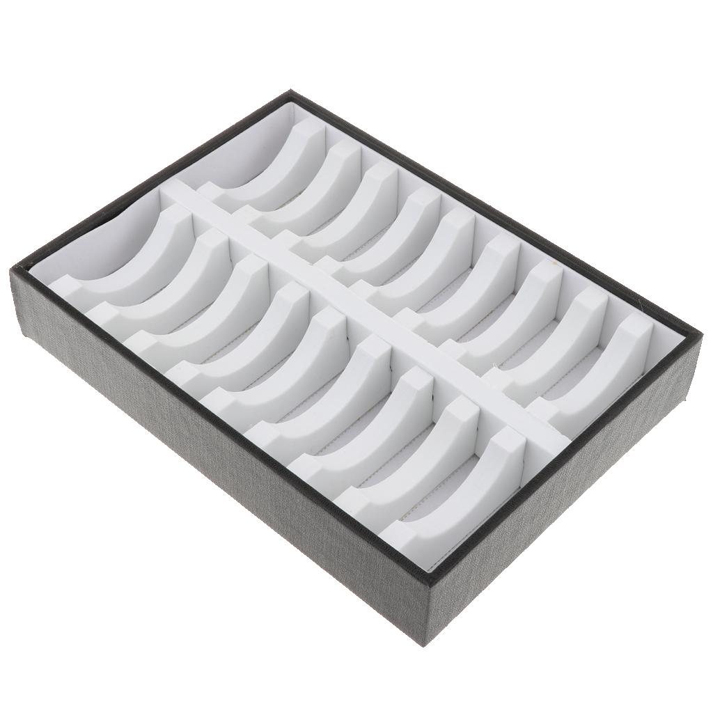 Bangle Bracelet Trays with 20 Slot Inserts for Jewelry Display Holder White