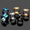 6 Pairs Stainless Steel Ear Gauges Stretching Tunnel Plugs Piercing 10mm