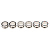 6pcs Rhinestone Stainless Steel Screw Ear Gauges Plugs Tunnels Expander 16mm