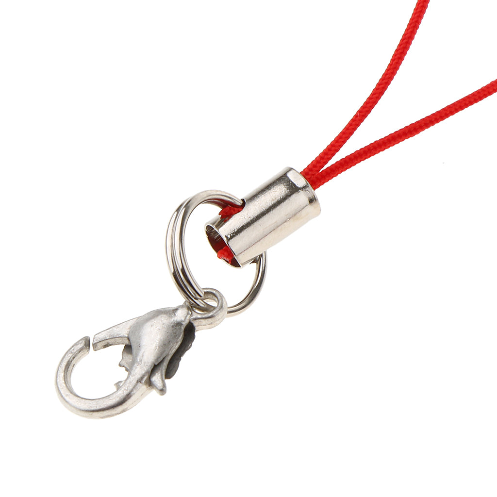 20pcs DIY Mobile Cellphone Keychain Lanyard Charms DIY Rope Red