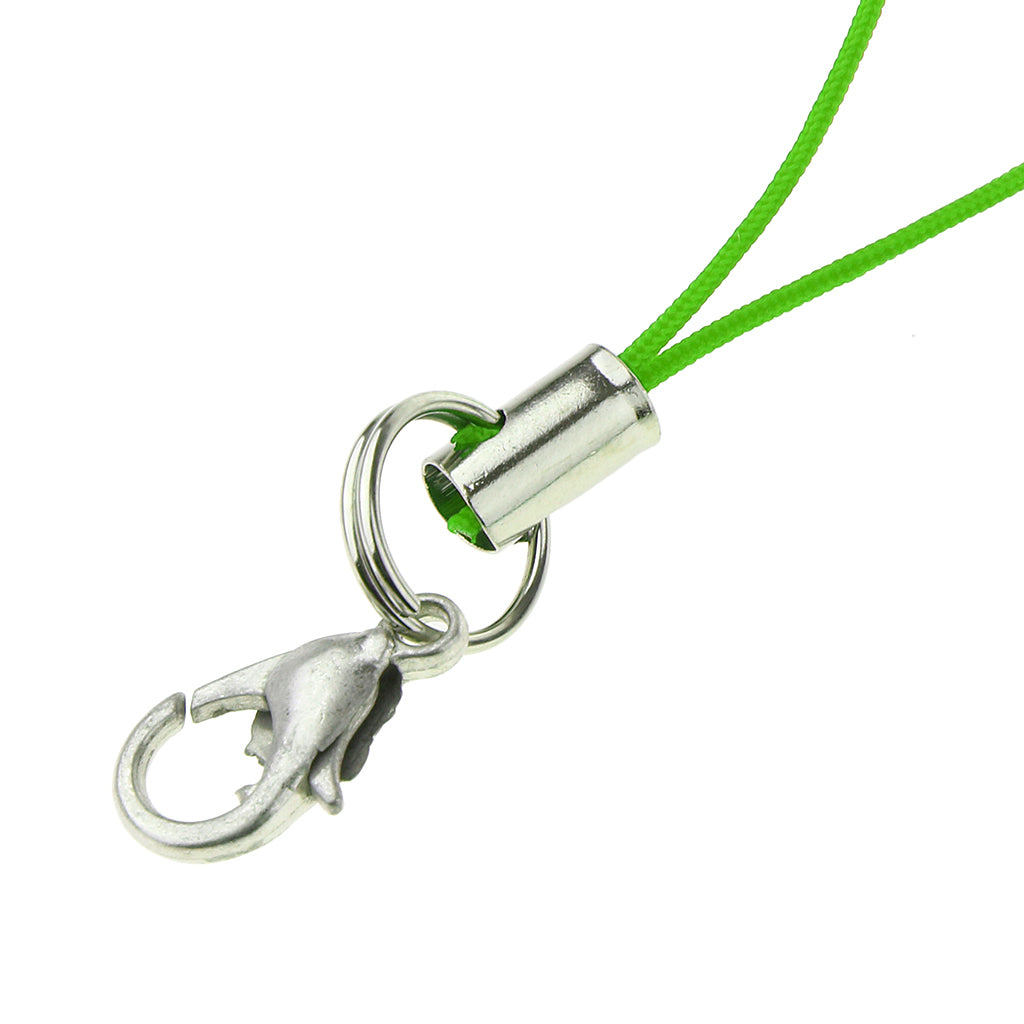 20pcs DIY Mobile Cellphone Keychain Lanyard Charms DIY Rope Green