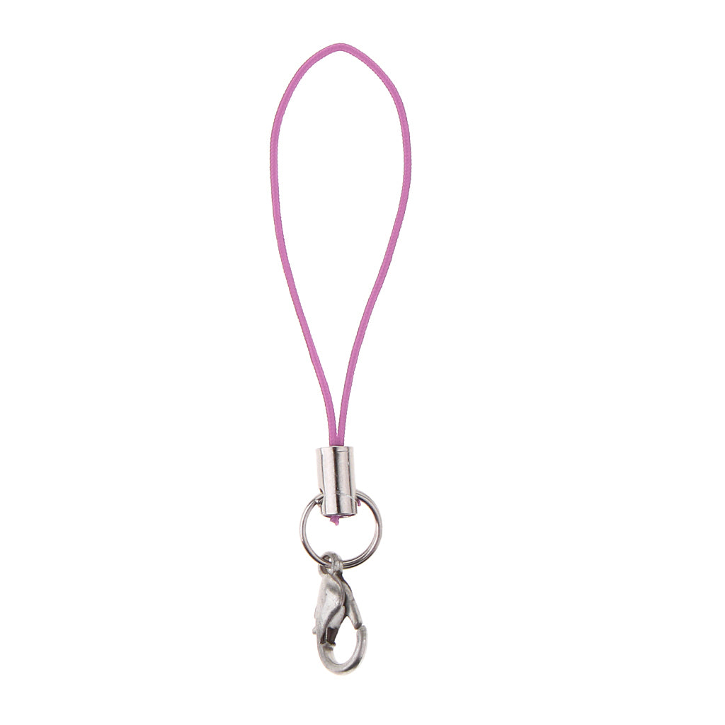 20pcs DIY Mobile Cellphone Keychain Lanyard Charms DIY Rope Light Purple