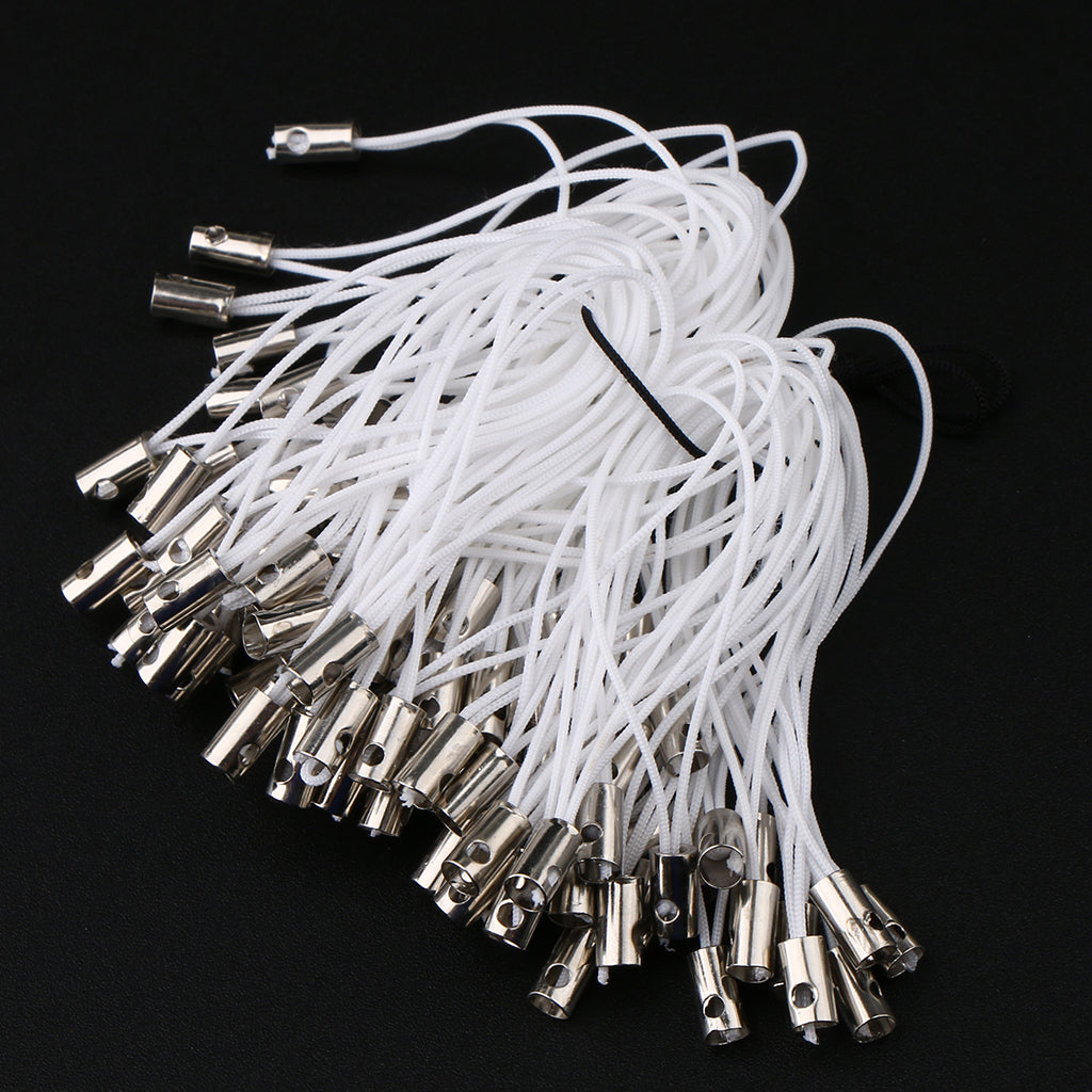 100pcs Cell Phone Braided Lanyard Cords DIY Rope Lariat Straps White