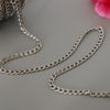 Silver Stainless Steel Cable Chain Necklace for Men Women DIY Crafting 3.8mm