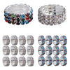 12 Pieces Triple Row Wedding Crystal Elastic Stretch Ring White