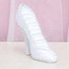 White Resin High-heel Shoes Ring Roll Jewelry Display Stand Rack Organizer