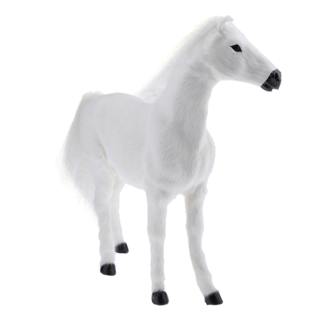 1:6 Simulation War Horse Model Figures Kids Educational Toy Home Decor White
