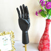 Black Wooden Hand Display Model with Base Used For Disaply Wallet Jewelry