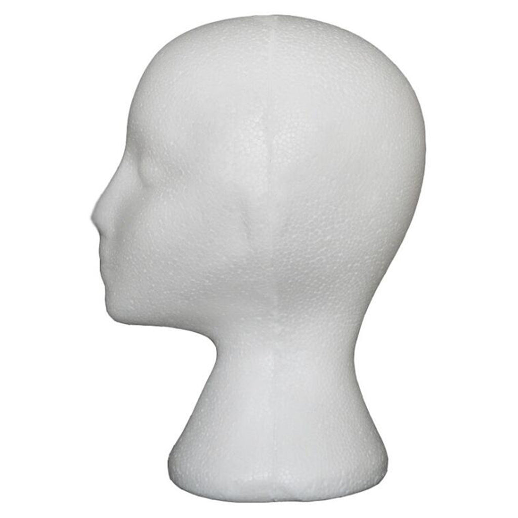 Female Foam Mannequin Head Model Hat Wig Display Stand Rack Holder White