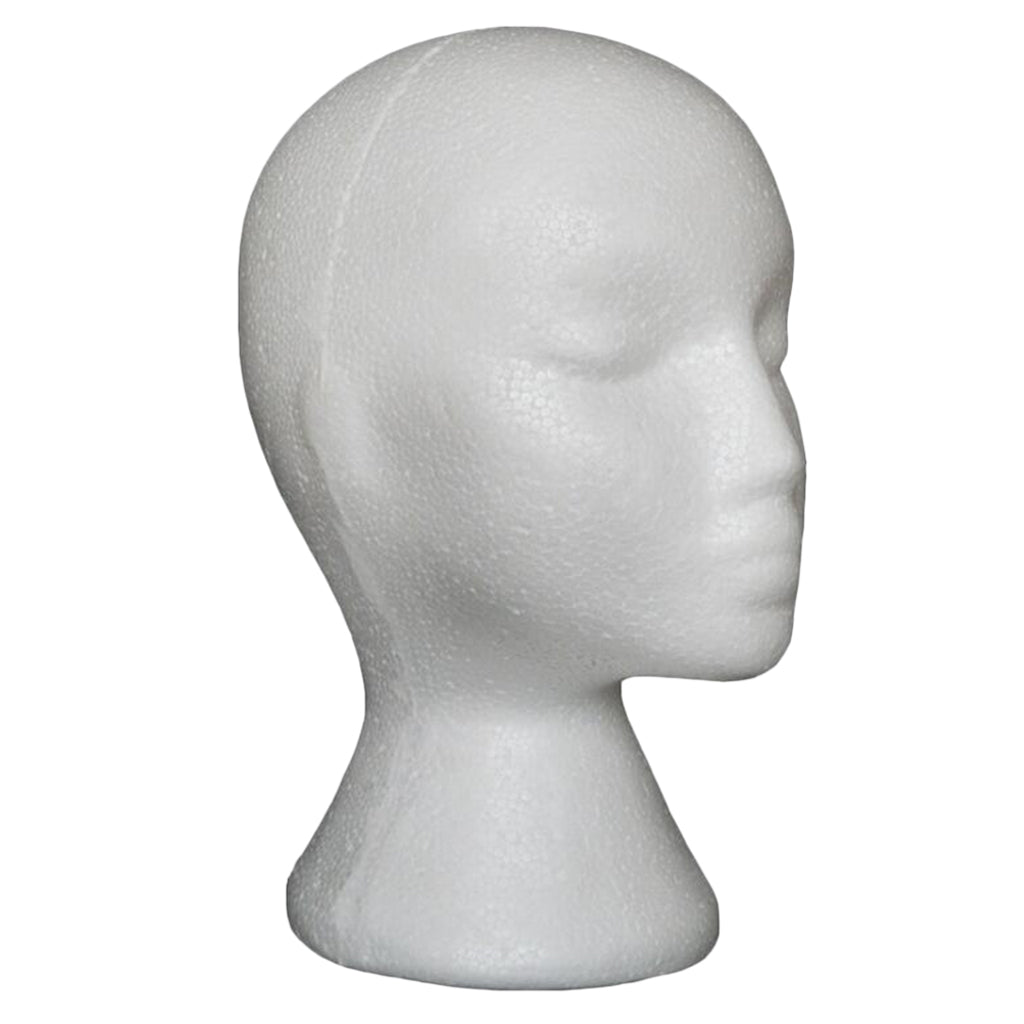 Female Foam Mannequin Head Model Hat Wig Display Stand Rack Holder White