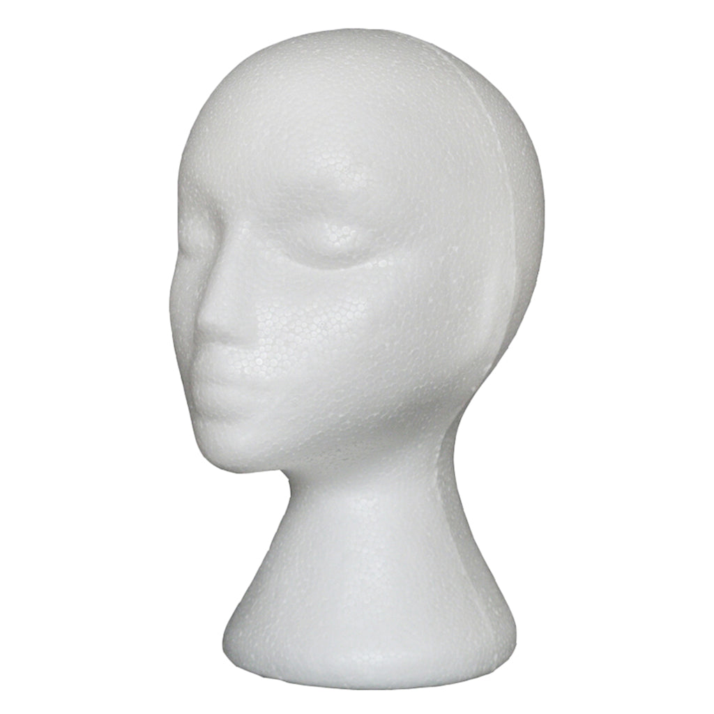 Female Foam Mannequin Head Model Hat Wig Display Stand Rack Holder White