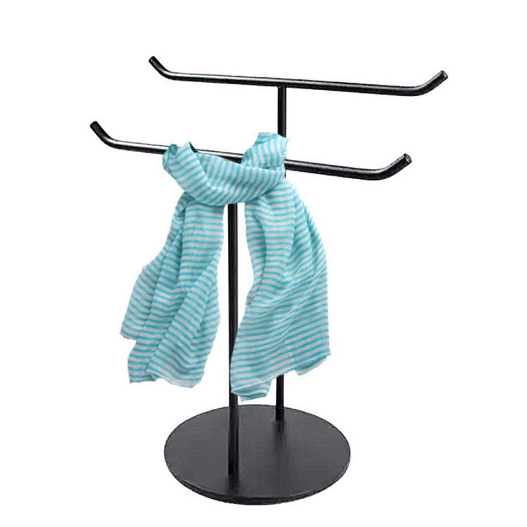 Freestanding Scarves Necklace Jewelry Display Stand Holder Rack Shelf Black