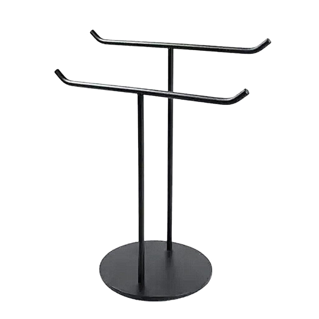 Freestanding Scarves Necklace Jewelry Display Stand Holder Rack Shelf Black