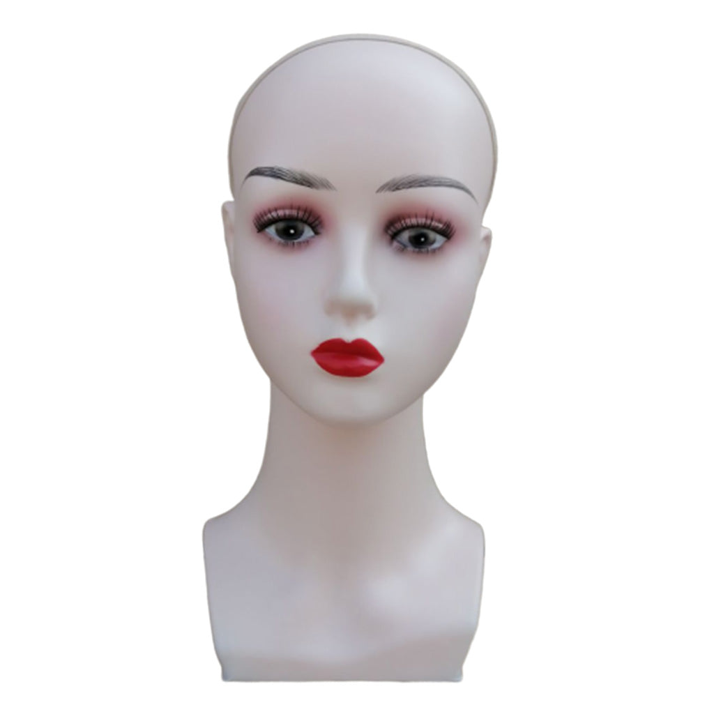 Stable Women Mannequin Head Wig Hat Jewelry Display Model Stands Red Lip