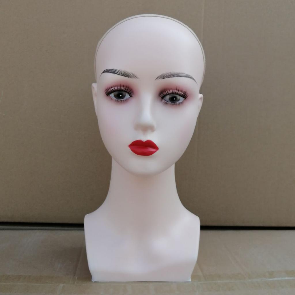 Stable Women Mannequin Head Wig Hat Jewelry Display Model Stands Red Lip