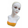 Female Mannequin Head Manikin Bust Stand for Wig Hat Jewelry Display Yellow