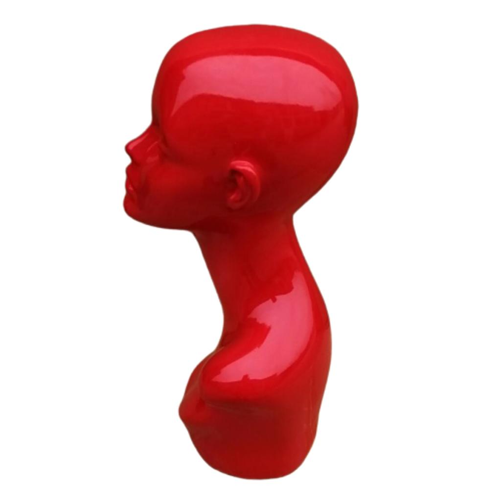 Stable Female Mannequin Wigs Hat Cap Jewery Head Display Holder Stand Red