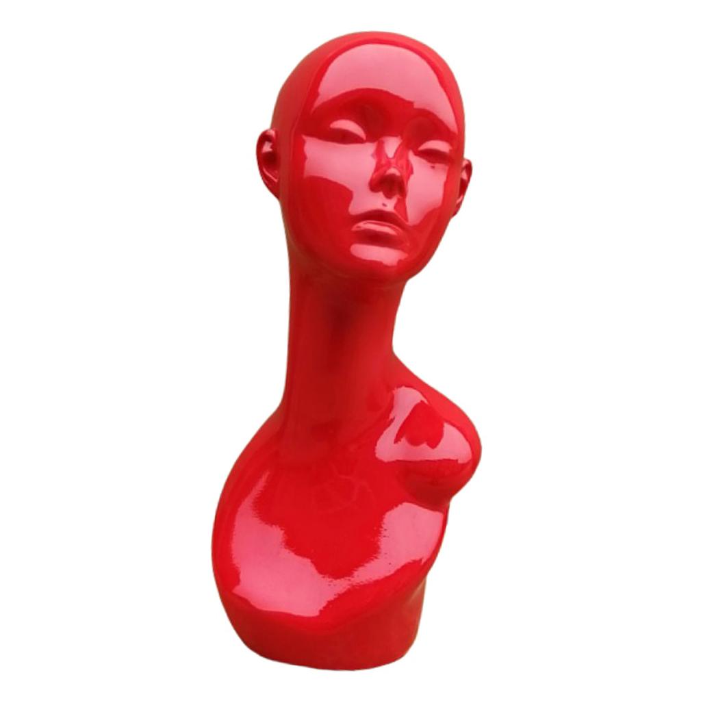 Stable Female Mannequin Wigs Hat Cap Jewery Head Display Holder Stand Red