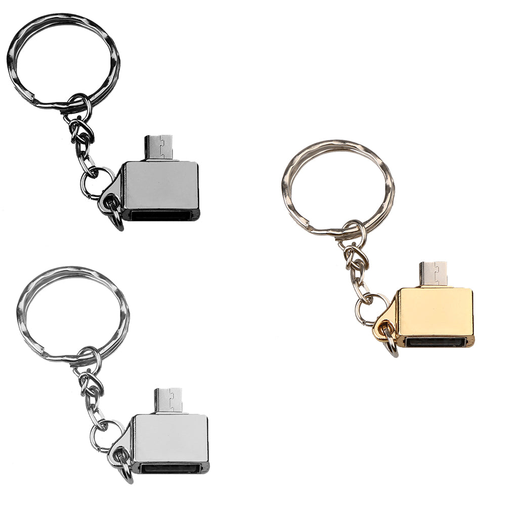 Micro USB Male Host to USB Female OTG Adapter for Tablet Phone Gold